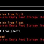 Requires Empty Food Storage Item