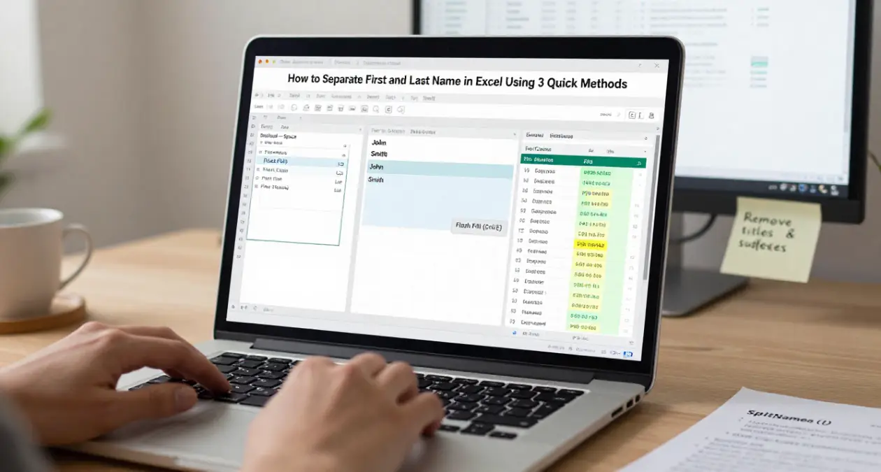 How to Separate First and Last Name in Excel Using 3 Quick Methods